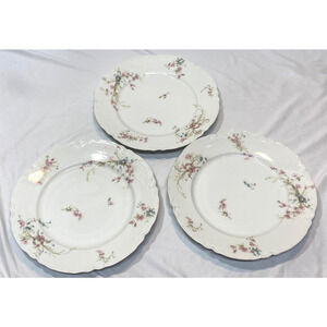 Haviland Schleiger 78C Limoges France Set of 3 Dinner Plates 9.5"